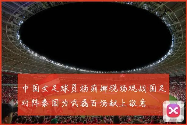 中国女足球员杨莉娜现场观战国足对阵泰国为武磊百场献上敬意